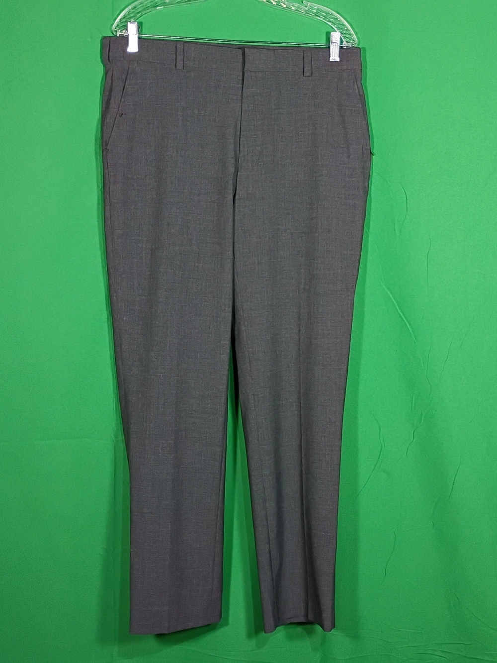 George Mens 34x32 Regular Fit Cargo Pants Gray Mid Rise Straight Leg Slacks